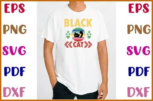 Black Cat T Shirt Design