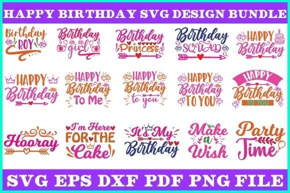 Happy Birthday Svg Design Bundle