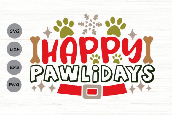 Happy Pawlidays Svg