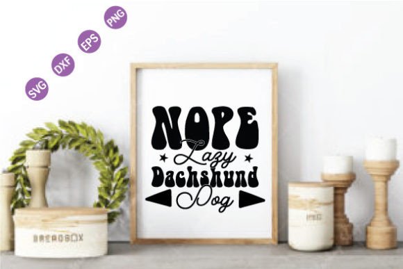 Lazy Dachshund SVG for Embroidery