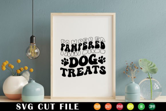 Pampered Dog Treats Retro Dog Svg