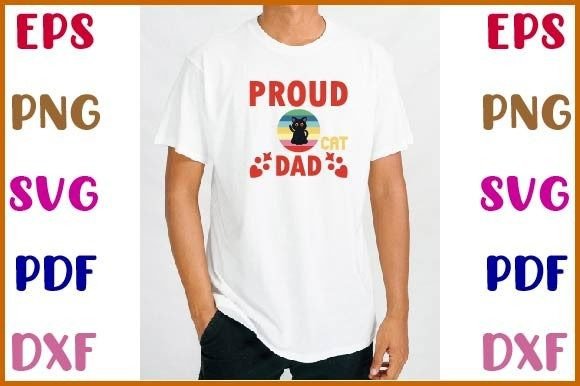 Proud Cat Dad T-Shirt Design